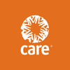 White logo on an orange background with the word 'care' and a circular design above it.